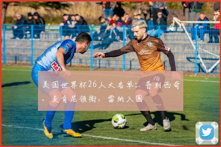 美国世界杯26人大名单：普利西奇、麦肯尼领衔，雷纳入围