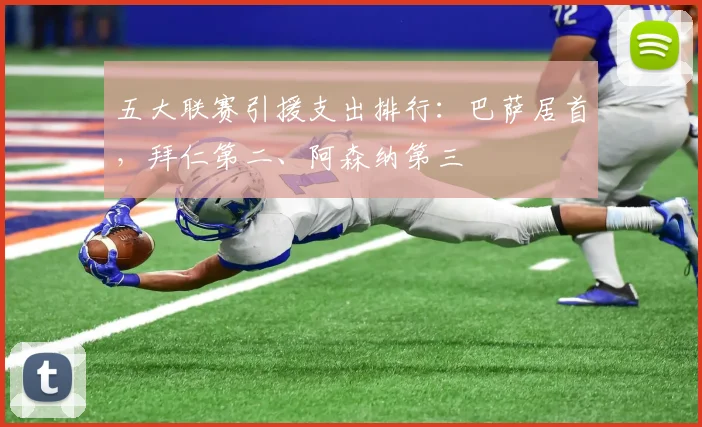五大联赛引援支出排行：巴萨居首，拜仁第二、阿森纳第三